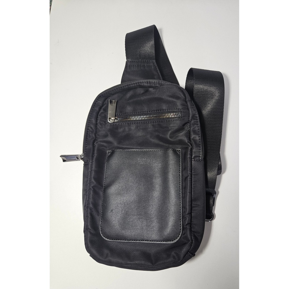 TUTILO New York Black Nylon Sling‎ Crossbody Bag Minimalist Travel Backpack